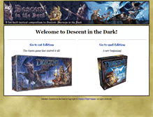 Tablet Screenshot of descentinthedark.com
